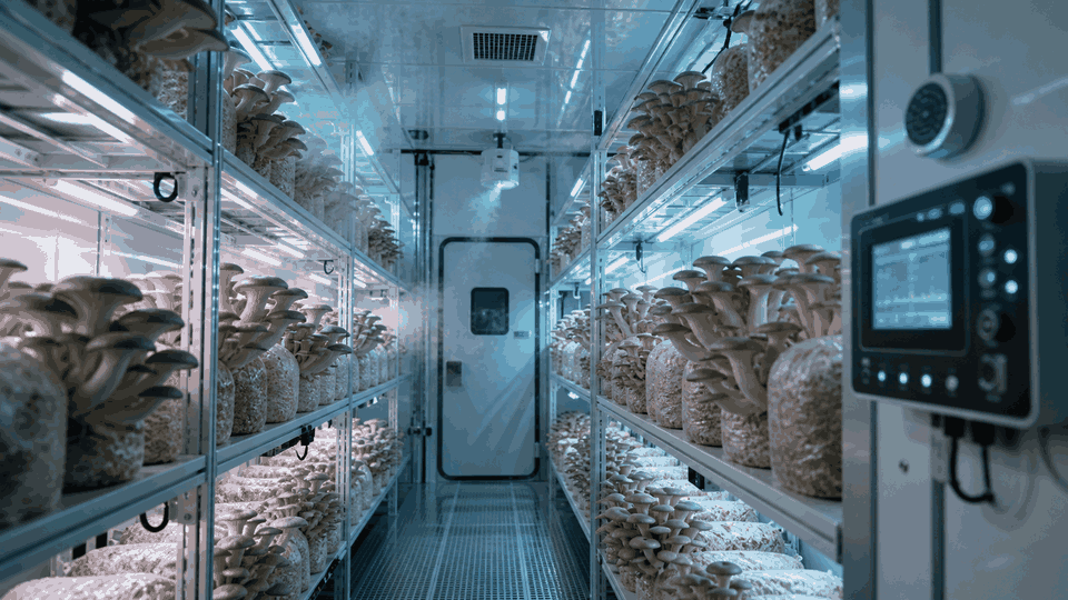 食用菌示范基地蘑菇方舱产品图